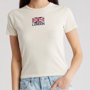 Hi Res Union Jack 🇬🇧 Embroidered Detail Short Sleeve Crew Neck Tshirt large